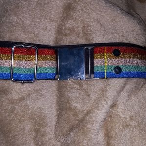 Cute Edgy Seatbelt Adjustable Rainbow Belt